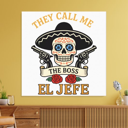 ヴィンテージは私をエル・ジェフと呼ぶ | シンコデマヨビベス キャンバスプリント (インサイチュ (リビング))