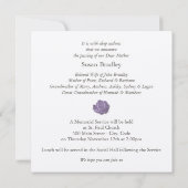 ヴィンテージは私達のハートの葬儀の招待に永久に上がりました 招待状 (裏面)