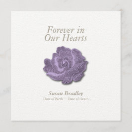 ヴィンテージは私達のハートの葬儀の招待に永久に上がりました 招待状