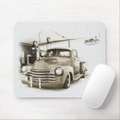 ヴィンテージは積み込みおよびガソリンスタンドを改造しました マウスパッド (マウス)
