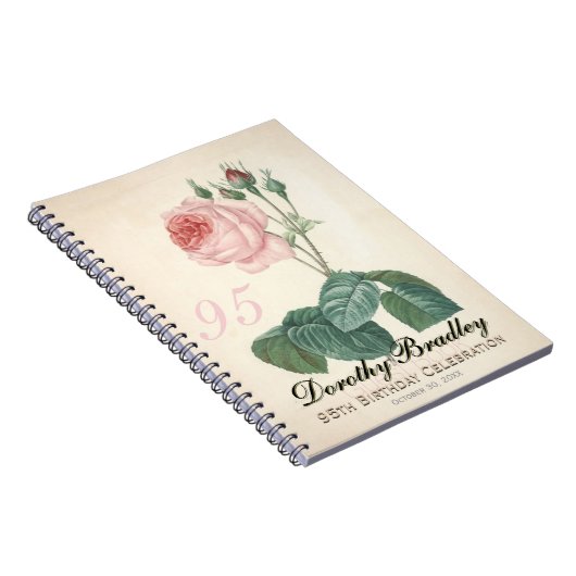 ヴィンテージは第95誕生祝いの来客名簿上がりました ノートブック (右側)