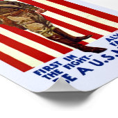 ヴィンテージは米国の海洋である ポスター (角)