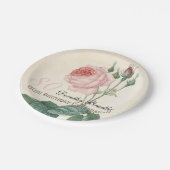 ヴィンテージは紙皿第80誕生祝いの上がりました ペーパープレート (アングル)