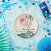 ヴィンテージは紙皿85th誕生祝いの上がりました ペーパープレート (パーティー)