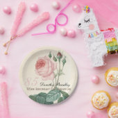 ヴィンテージは紙皿85th誕生祝いの上がりました ペーパープレート (パーティー)