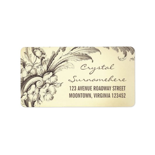 ヴィンテージは結婚住所 シール (正面)