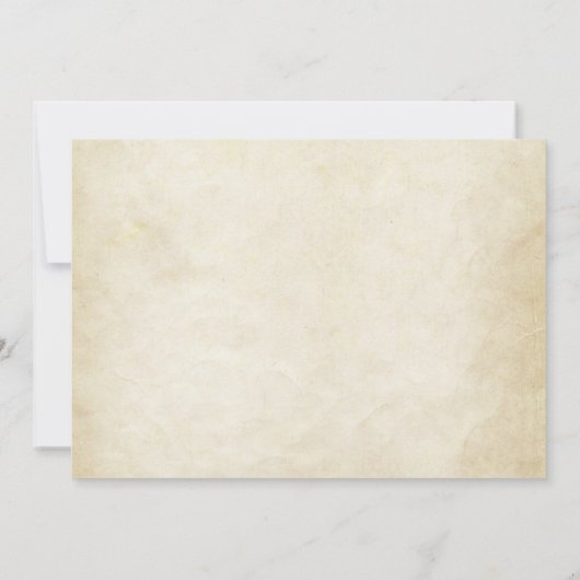 ヴィンテージは結婚式招待状を老化させました 招待状 (裏面)