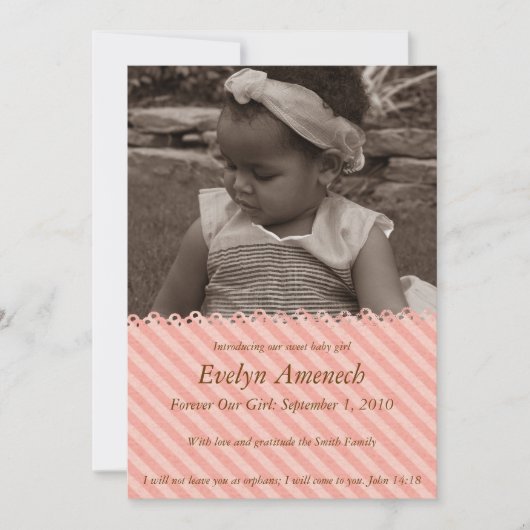 ヴィンテージは縞で飾ります: Bubblegum 招待状 (正面)