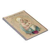 ヴィンテージは聖母マリアのベビーのイエス・キリストの花柄を賛美しました ノートブック (右側)
