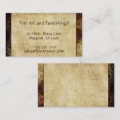 ヴィンテージは茶色を壁紙を張ります 名刺 (正面/裏面)