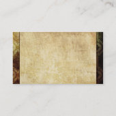 ヴィンテージは茶色を壁紙を張ります 名刺 (裏面)