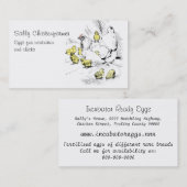 ヴィンテージは雌鶏およびひよこのスケッチを着色しました 名刺 (正面/裏面)