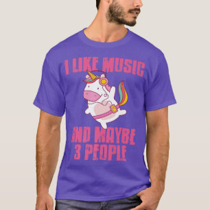 ヴィンテージは音楽が好き&多分3人ユニコーンのプレ Tシャツ