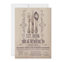 ヴィンテージは飲み物を食べ、結婚したな結婚式です