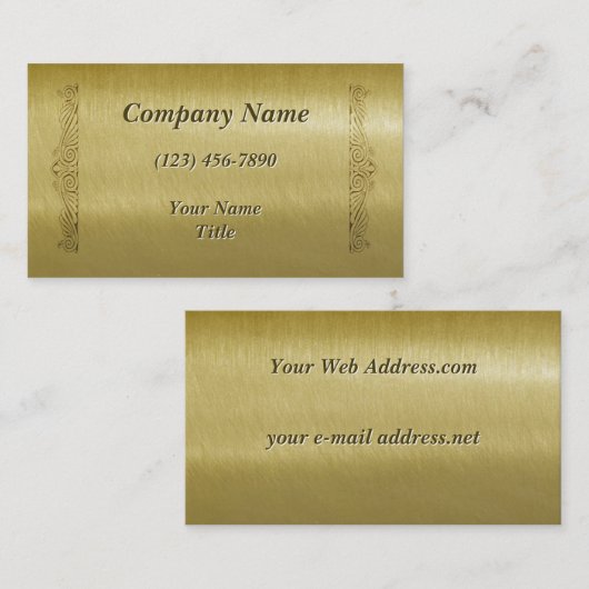 ヴィンテージは黄銅をエッチングしました 名刺 (正面/裏面)