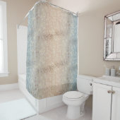 ヴィンテージは1920魅力の金ゴールドの星ホイルの輝きの音を弱めました シャワーカーテン (インサイチュ)