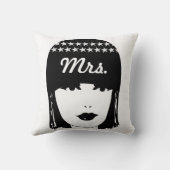 ヴィンテージは20代のフラッパー夫人の女の子を轟音 クッション (裏面)