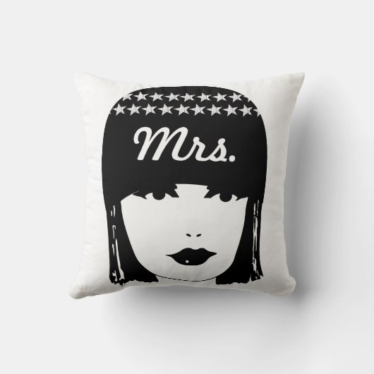 ヴィンテージは20代のフラッパー夫人の女の子を轟音 クッション (裏面)