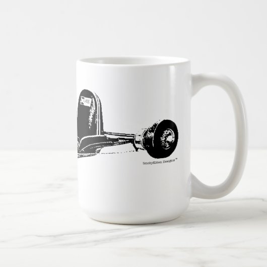 ヴィンテージは-まだ待っている親愛なサンタ、…行きますKart マグカップ (右)