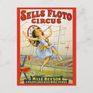 ヴィンテージはFloto Circusの高いワイヤ性能を販売 ポストカード