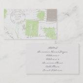 ヴィンテージはIIビジネスプロフィールカードに消印を押します 名刺 (正面/裏面)