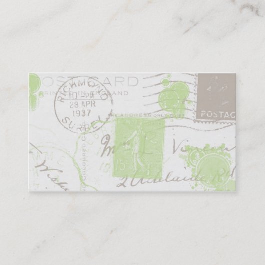 ヴィンテージはIIビジネスプロフィールカードに消印を押します 名刺 (正面)