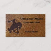 ヴィンテージはInlayedの革を老化させました 名刺 (正面)