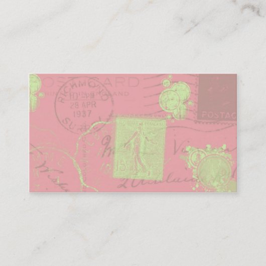 ヴィンテージはIVビジネスプロフィールカードに消印を押します 名刺 (正面)