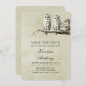 ヴィンテージはOWLカップルと日付カードを保存する セーブザデート (正面/裏面)