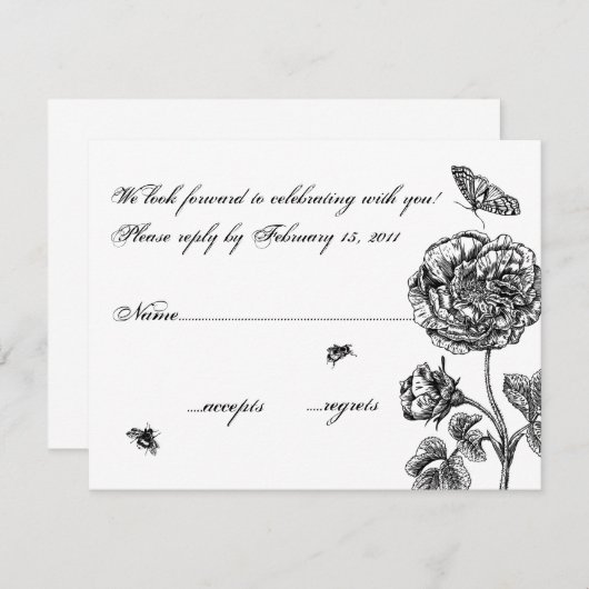 ヴィンテージはRSVP上がりました 出欠カード (正面/裏面)