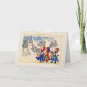 ヴィンテージはWesołych Świątのクリスマスカードを磨きます シーズンカード (正面)