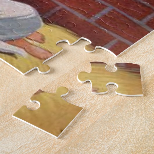 ヴィンテージはWesołyeh Świątのクリスマスのレトロの芸術を磨きます ジグソーパズル (側面)