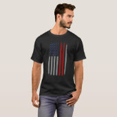 ヴィンテージばちアメリカ国旗おもしろいドラマーGi Tシャツ (正面フル)