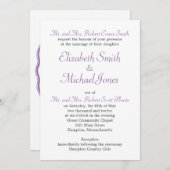 ヴィンテージばら色フレームの結婚式 招待状 (正面/裏面)