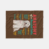 ヴィンテージひげを生やしたおもしろい犬の解剖学 フリースブランケット (正面(横))