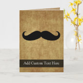 ヴィンテージひげカスタム文字 カード (黄色い花)