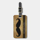 ヴィンテージひげカスタム文字 ラゲッジタグ (正面縦)