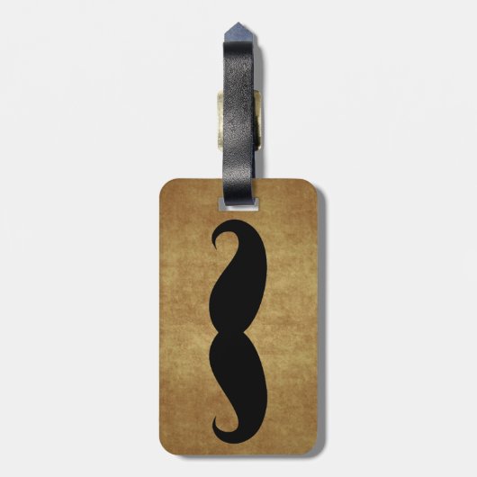 ヴィンテージひげカスタム文字 ラゲッジタグ (裏面縦)