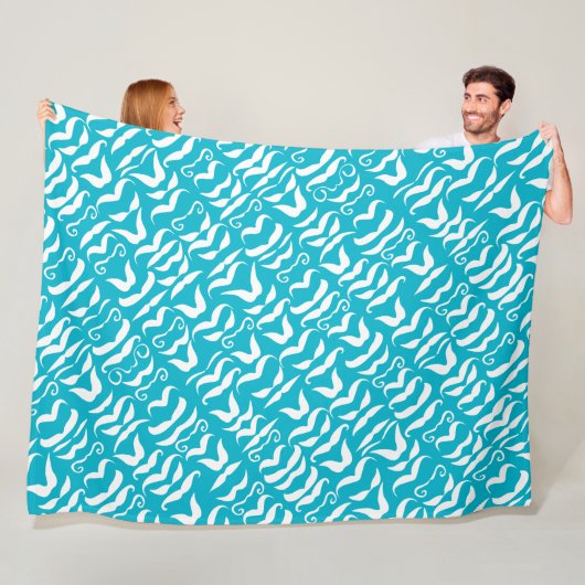 ヴィンテージひげ任意の色パターン フリースブランケット (インサイチュ)