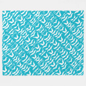 ヴィンテージひげ任意の色パターン フリースブランケット (正面(横))