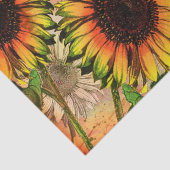 ヴィンテージひまわりとカラスの切り離 薄葉紙 (詳細)