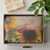 ヴィンテージひまわりとカラスの切り離 薄葉紙 (ギフト)