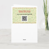 ヴィンテージひまわりアートクリスマスオーナメントブルー カード (裏面)