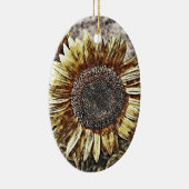 ヴィンテージひまわりアートワーク#4 -オーナメント セラミックオーナメント (右)