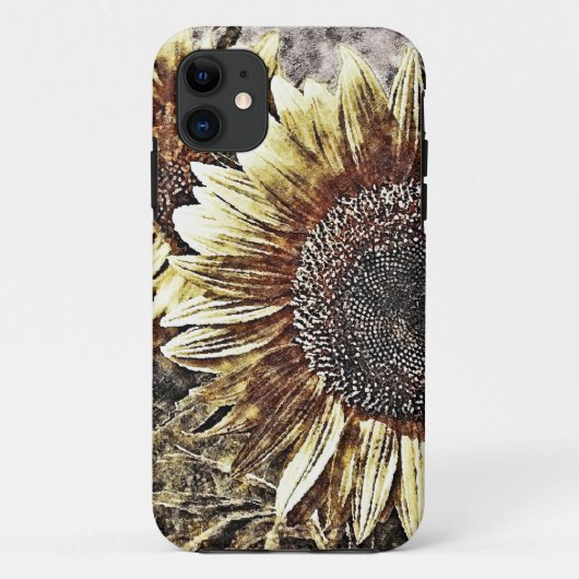 ヴィンテージひまわりアートワーク#4 - iphone case Case-Mate iPhoneケース (裏面)