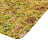 ヴィンテージひまわりアート カッティングボード (角)