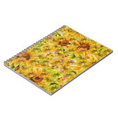 ヴィンテージひまわりアート ノートブック (左側)