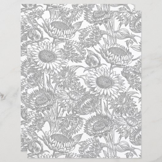 ヴィンテージひまわりエレガントトイルグレイ (正面/裏面)