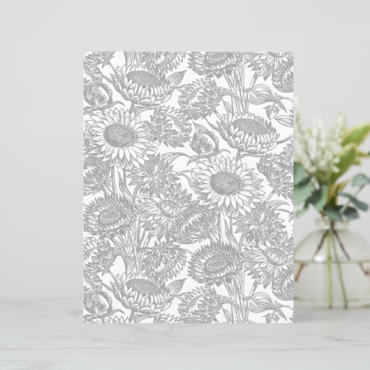 ヴィンテージひまわりエレガントトイルグレイ (スタンド正面)