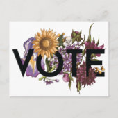 ヴィンテージひまわりエレガントフローラフェミニンの投票 ポストカード (正面)